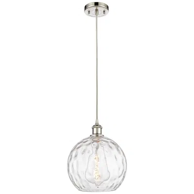 Innovations Lighting Ballston Athens Water Glass 10" Mini Pendant - Polished Nickel - Clear