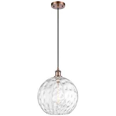 Innovations Lighting Ballston Athens Water Glass 12" Mini Pendant - Copper - Clear