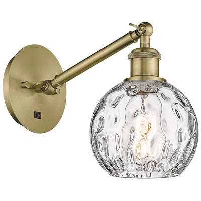 Innovations Lighting Ballston Athens Water Glass 6" Incandescent Sconce - Brass - Clear Sha