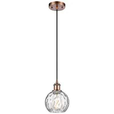 Innovations Lighting Ballston Athens Water Glass 6" Mini Pendant - Copper - Clear