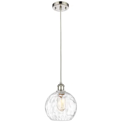 Innovations Lighting Ballston Athens Water Glass 8" Led Mini Pendant - Polished Nickel - Cl