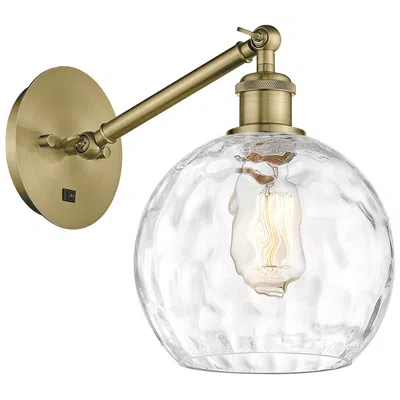 Innovations Lighting Ballston Athens Water Glass 8" Led Sconce - Brass Finish - Clear Shade