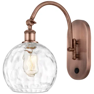 Innovations Lighting Ballston Athens Water Glass 8" Led Sconce - Copper Finish - Clear Shad