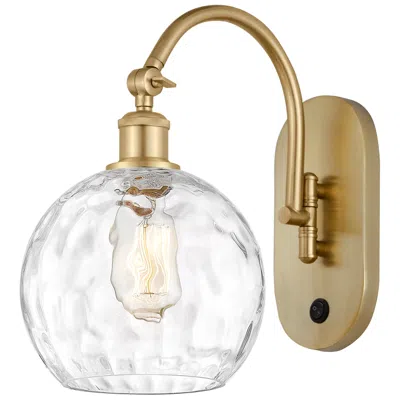 Innovations Lighting Ballston Athens Water Glass 8" Led Sconce - Gold Finish - Clear Shade