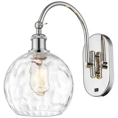 Innovations Lighting Ballston Athens Water Glass 8" Led Sconce - Nickel Finish - Clear Shad