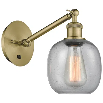Innovations Lighting Ballston Belfast 6" Incandescent Sconce - Brass Finish - Seedy Shade