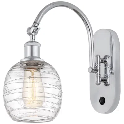 Innovations Lighting Ballston Belfast 6" Incandescent Sconce - Chrome Finish - Deco Swirl S