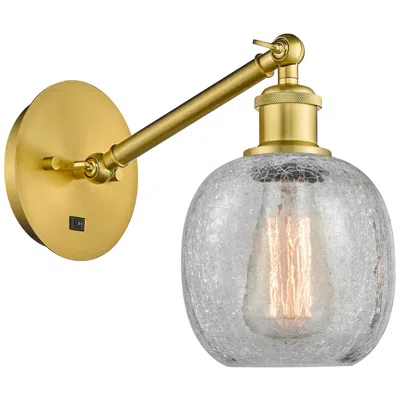 Innovations Lighting Ballston Belfast 6" Incandescent Sconce - Gold Finish - Clear Crackle