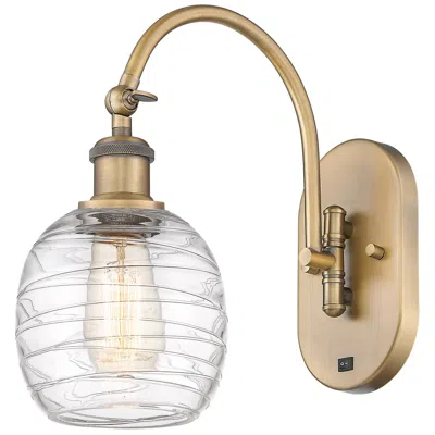 Innovations Lighting Ballston Belfast 6" Led Sconce - Brass Finish - Deco Swirl Shade