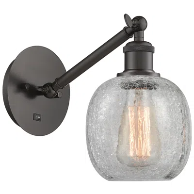 Innovations Lighting Ballston Belfast 6" Led Sconce - Bronze Finish - Clear Crackle Shade In Multi