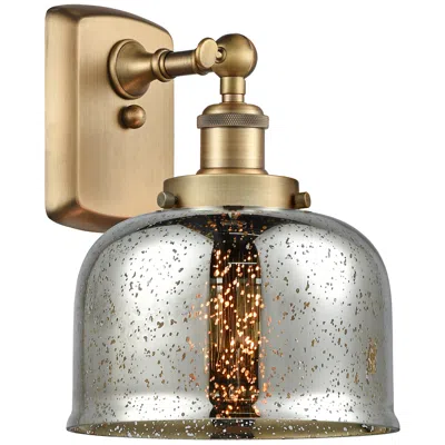 Innovations Lighting Ballston Bell 13" High Brushed Brass Sconce W/ Mercury Shade