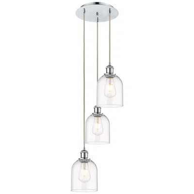 Innovations Lighting Ballston Bella 12"w 3-light Polished Chrome Corded Pendant W/ Clear Sh