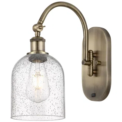 Innovations Lighting Ballston Bella 13"h Antique Brass Adjustable Sconce W/ Seedy Shade