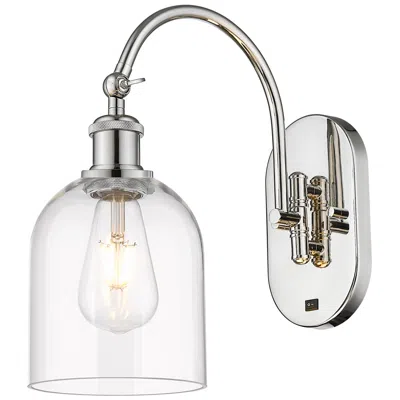 Innovations Lighting Ballston Bella 13"h Polished Nickel Adjustable Sconce W/ Clear Shade