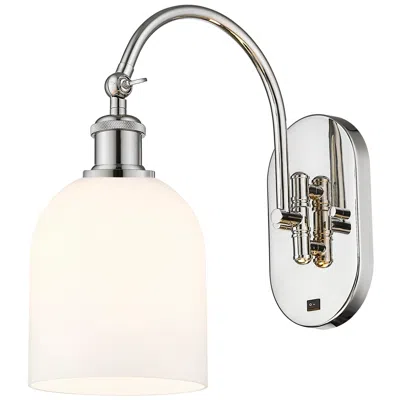 Innovations Lighting Ballston Bella 13"h Polished Nickel Adjustable Sconce W/ Gloss White S