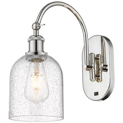Innovations Lighting Ballston Bella 13"h Polished Nickel Adjustable Sconce W/ Seedy Shade
