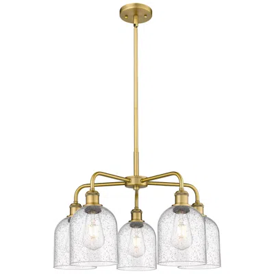 Innovations Lighting Ballston Bella 23.5"w 5-light Brushed Brass Stem Chandelier W/ Seedy S