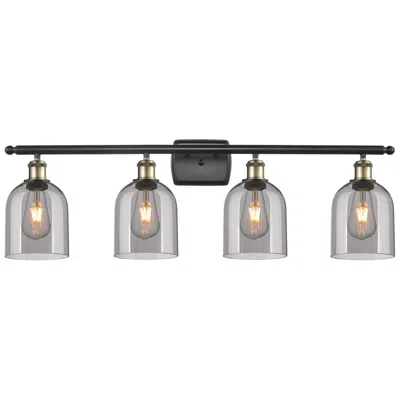 Innovations Lighting Ballston Bella 35.5"w 4-light Black Brass Bath Vanity Light W/ Smoke S