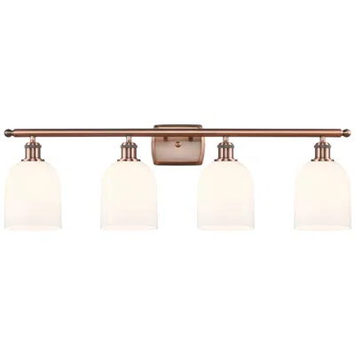 Innovations Lighting Ballston Bella 35.5"w 4-light Copper Bath Vanity Light W/ Gloss White
