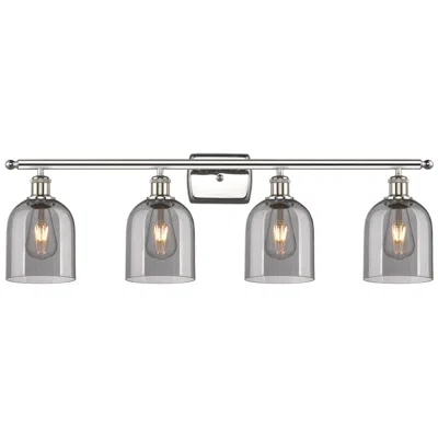 Innovations Lighting Ballston Bella 35.5"w 4-light Polished Nickel Bath Light W/ Smoke Shad