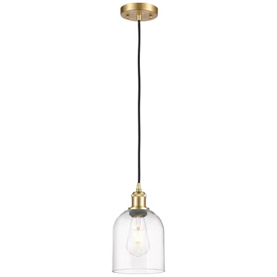 Innovations Lighting Ballston Bella 5.5" Wide Satin Gold Cord Hung Mini Pendant With Clear