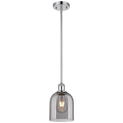 Innovations Lighting Ballston Bella 5.5"w Chrome Stemmed Mini Pendant W/ Light Smoke Shade