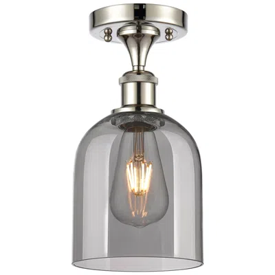 Innovations Lighting Ballston Bella 5.5"w Polished Nickel Semi-flush Mount W/ Light Smoke S