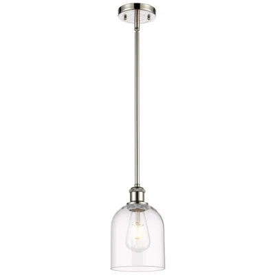 Innovations Lighting Ballston Bella 5.5"w Satin Nickel Stemmed Mini Pendant W/ Seedy Shade In White