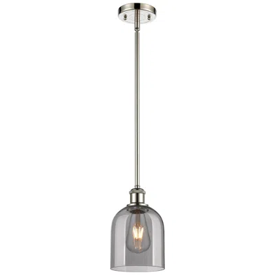 Innovations Lighting Ballston Bella 5.5"w Polished Nickel Stemmed Mini Pendant W/ Smoke Sha