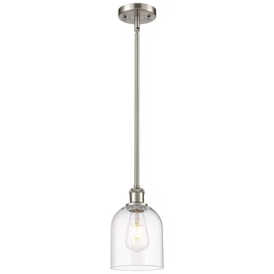 Innovations Lighting Ballston Bella 5.5"w Satin Nickel Stemmed Mini Pendant W/ Clear Shade