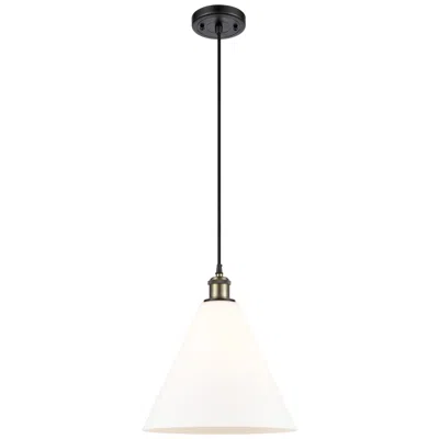 Innovations Lighting Ballston Berkshire 12" Led Mini Pendant - Black Antique Brass - Matte