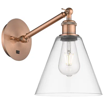Innovations Lighting Ballston Berkshire Glass 8" Incandescent Sconce - Copper - Clear Shade