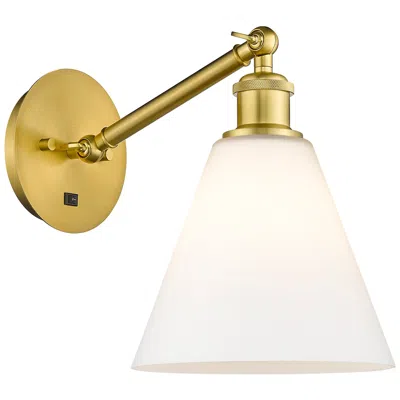 Innovations Lighting Ballston Berkshire Glass 8" Led Sconce - Gold Finish - Matte White Sha