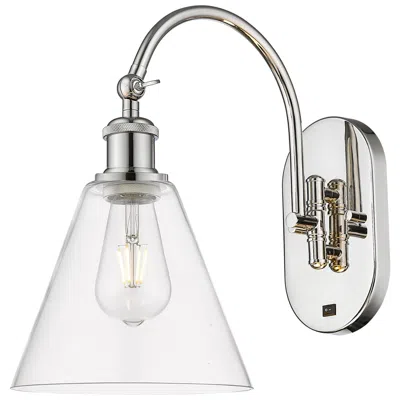 Innovations Lighting Ballston Berkshire Glass 8" Led Sconce - Nickel Finish - Clear Shade