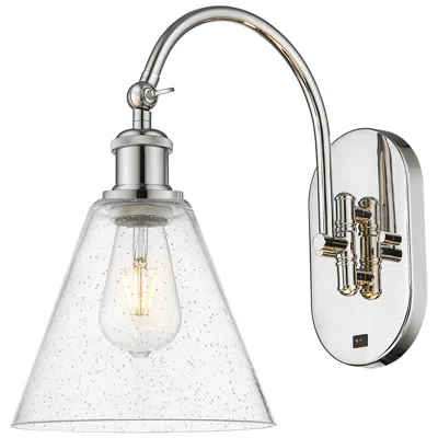 Innovations Lighting Ballston Berkshire Glass 8" Led Sconce - Nickel Finish - Seedy Shade