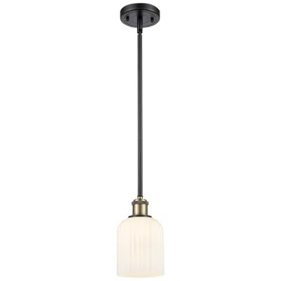 Innovations Lighting Ballston Boreas 3" Cord Hung Mini Pendant Black Brass - 11"h Striped Clear In Multi
