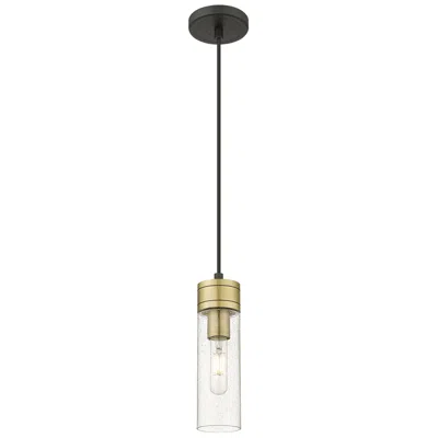 Innovations Lighting Ballston Boreas 3" Cord Hung Mini Pendant Black Brass W/ 11"h Clear Shade