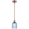 Innovations Lighting Ballston Boreas 3" Cord Hung Mini Pendant Black Brass W/ 11"h White Shade In Blue
