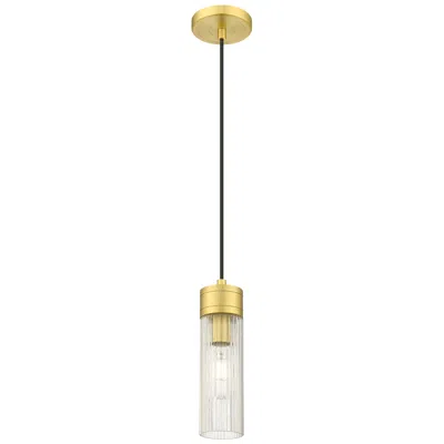 Innovations Lighting Ballston Boreas 3" Cord Hung Mini Pendant Black W/ 11"h Deco Swirl Shade