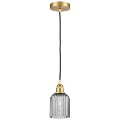 Innovations Lighting Ballston Boreas 3" Stem Hung Mini Pendant Bronze W/ 11"h White Shade In Gold