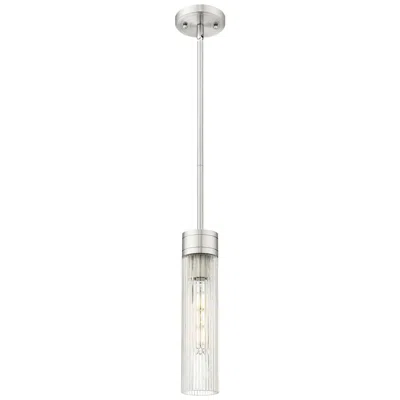 Innovations Lighting Ballston Boreas 3" Stem Hung Mini Pendant Satin Nickel W/ 8"h Deco Swirl