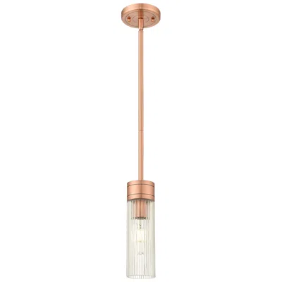 Innovations Lighting Ballston Boreas 3" Stem Mini Pendant Polished Nickel - 8"h Striped Clear