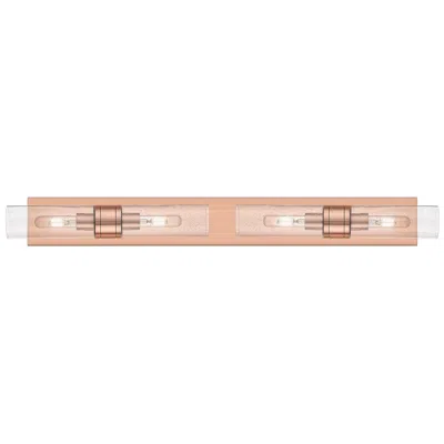 Innovations Lighting Ballston Boreas 4 Light 39" Bath Vanity Antique Copper Seedy Shade