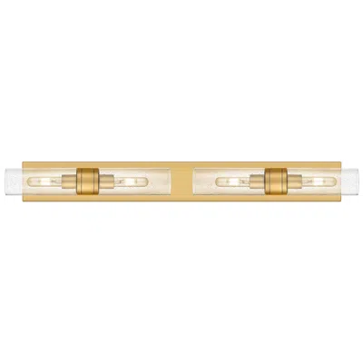 Innovations Lighting Ballston Boreas 4 Light 39" Bath Vanity Brushed Brass Seedy Shade