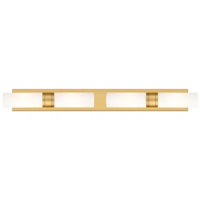 Innovations Lighting Ballston Boreas 4 Light 39" Bath Vanity Brushed Brass White Shade