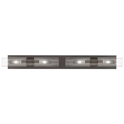 Innovations Lighting Ballston Boreas 4 Light 39" Bath Vanity Oil Rubbed Bronze Seedy Shade