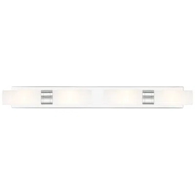 Innovations Lighting Ballston Boreas 4 Light 39" Bath Vanity Polished Chrome White Shade