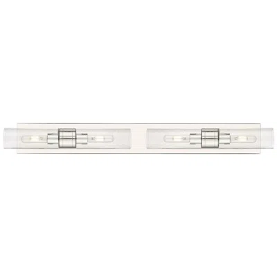 Innovations Lighting Ballston Boreas 4 Light 39" Bath Vanity Polished Nickel Seedy Shade