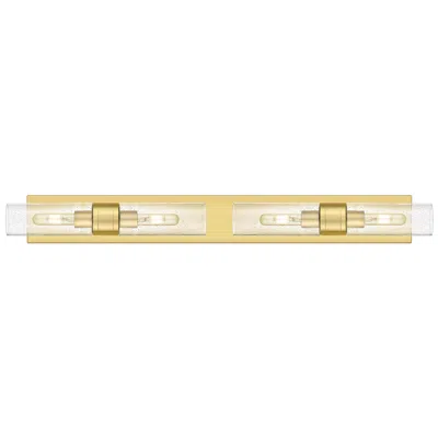 Innovations Lighting Ballston Boreas 4 Light 39" Bath Vanity Satin Gold Seedy Shade