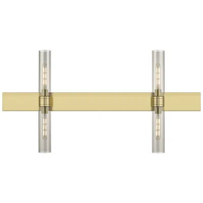 Innovations Lighting Ballston Boreas 4 Light 51" Bath Vanity Antique Brass Light Smoke Shade